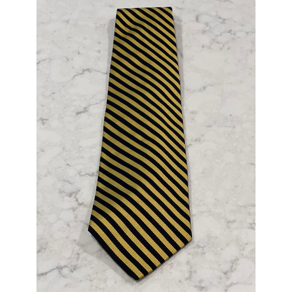 Brooks Brothers‎ Men’s Makers Silk Stiped Rep Tie One Size Blue Gold Career Work